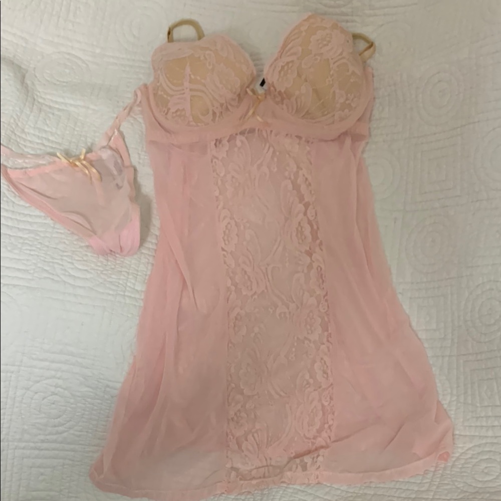 Essentials Pink Lace Panties Intimates